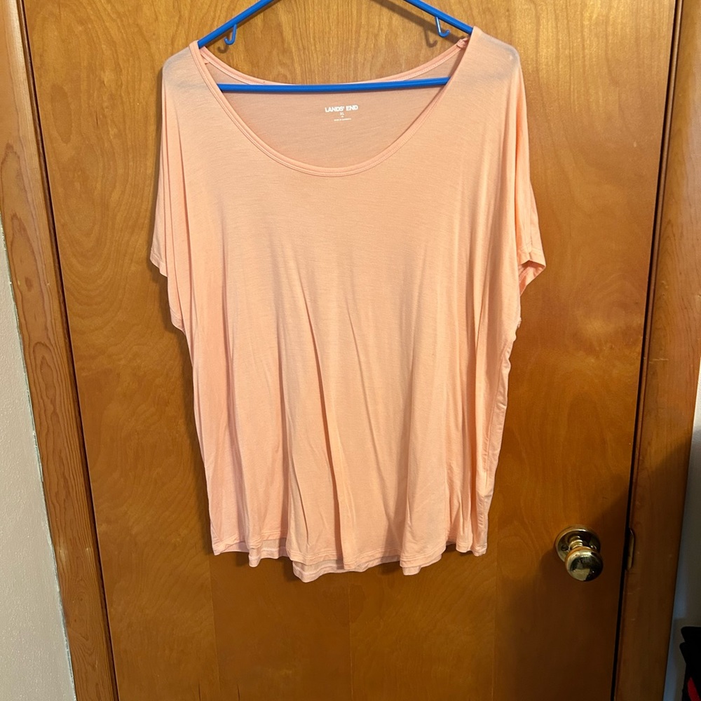 Peach top. Lands End. XL